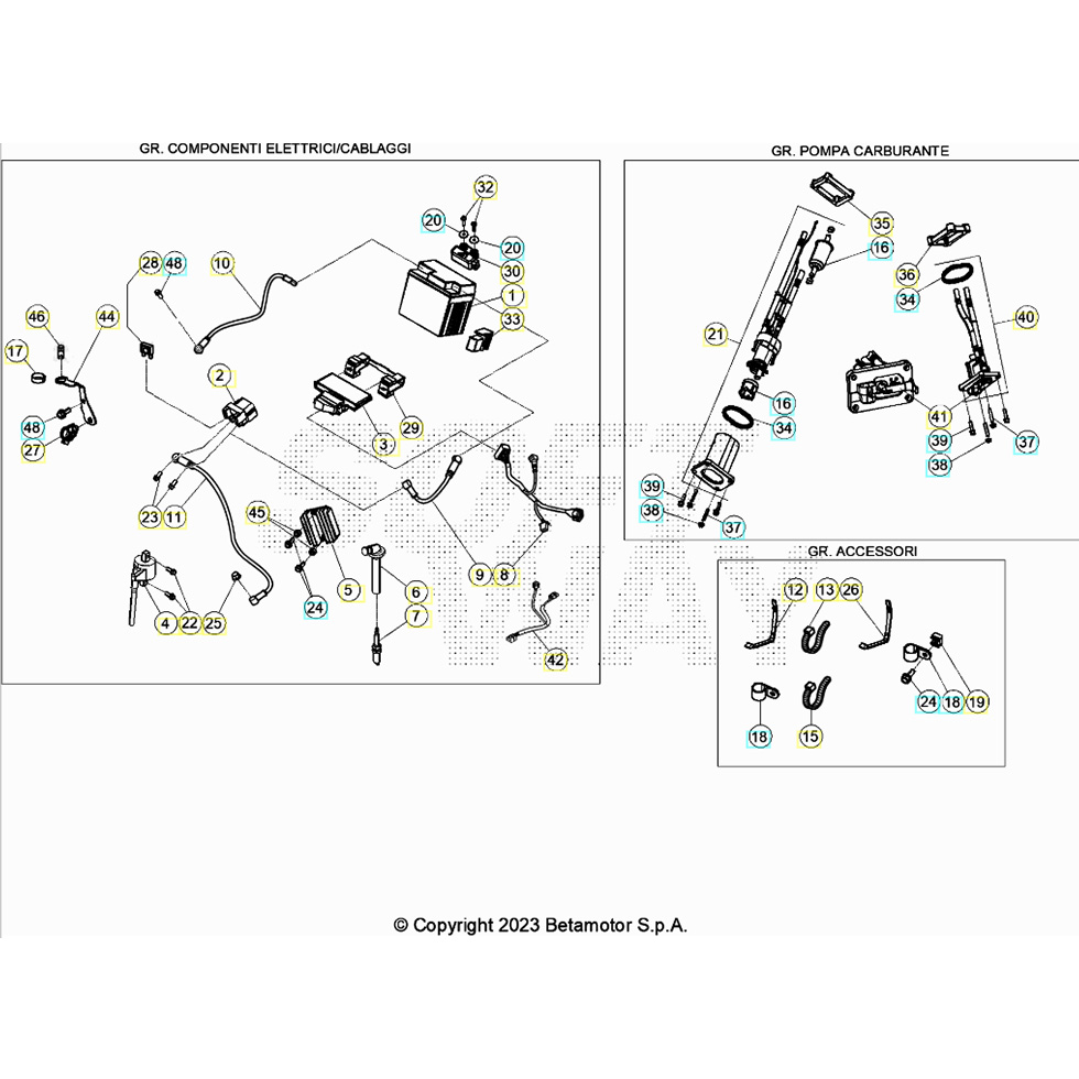 Beta RR300RC 23 Kabelstrang Ersatzteile